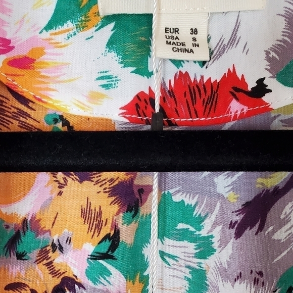 BRIGHT Floral 100% Cotton Lightweight Blazer in Size Small from Anthropo… - Picture 3 of 9